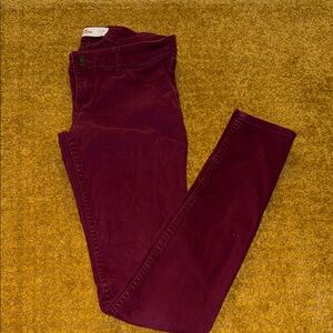 Hollister Women's Burgundy Skinny Jeans